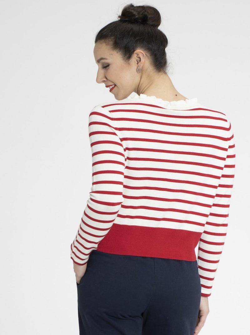 Gilet OCEAN Rouge Gilets col rond Rouge - Kiabi