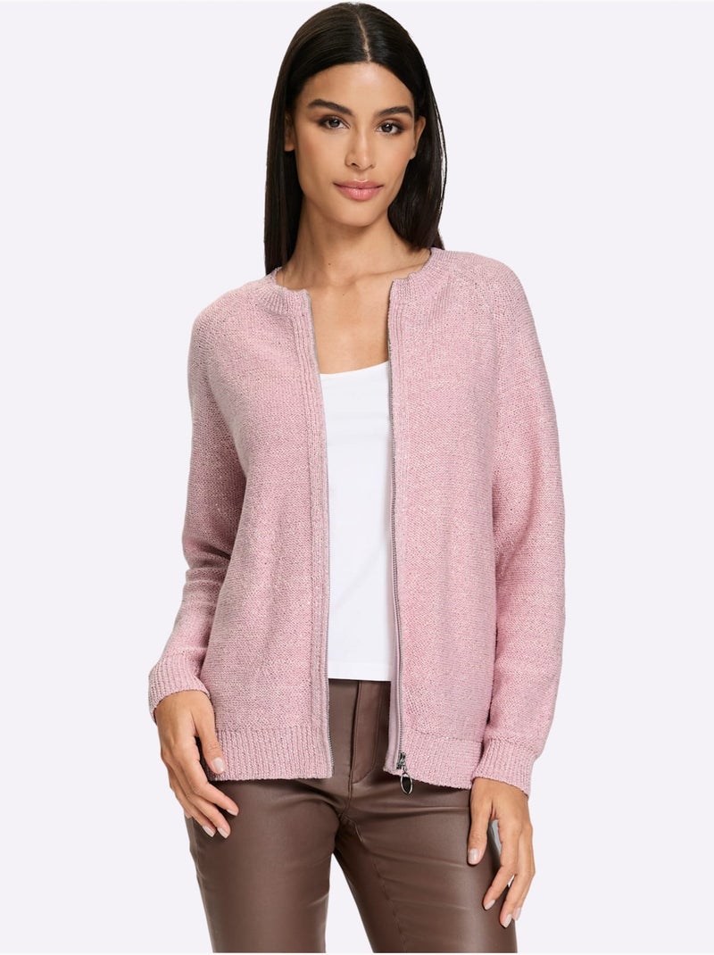 Gilet orné de paillettes brillantes - taille standard - helline Rose - Kiabi