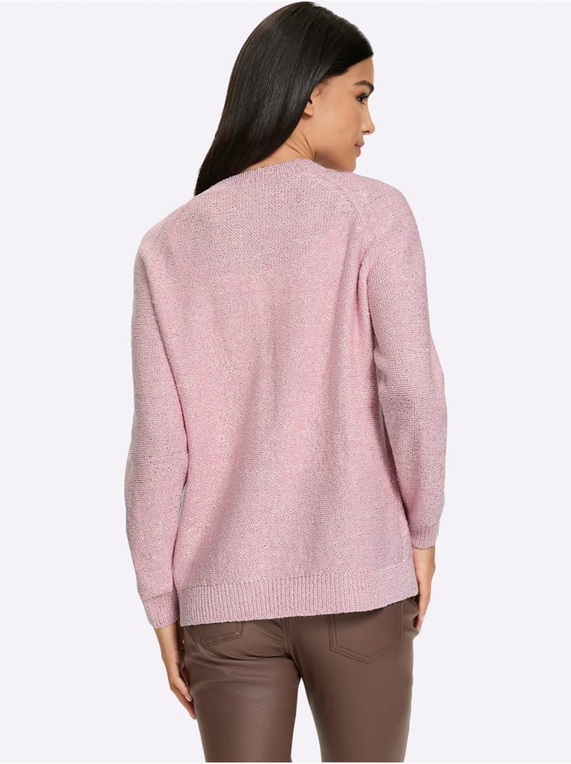 Gilet orné de paillettes brillantes - taille standard - helline Rose - Kiabi