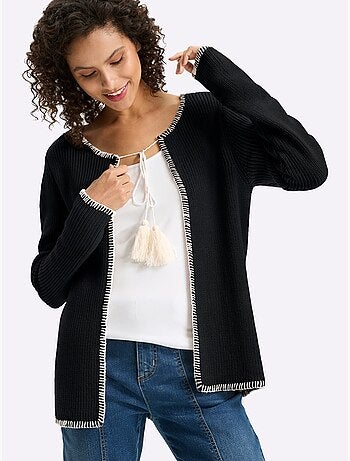 Gilet Ourlets Et Bords Piqués - Taille Standard - Helline