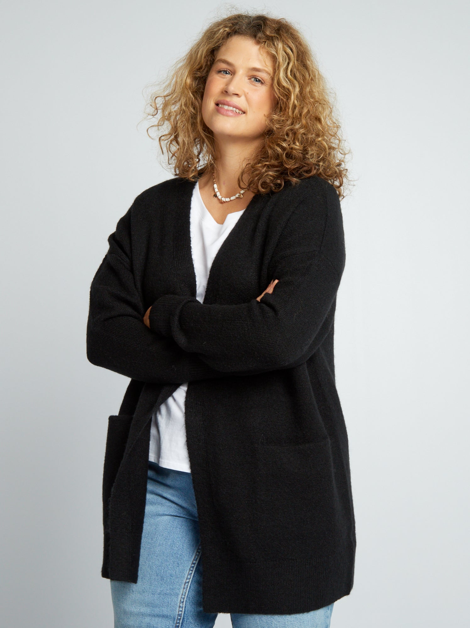 gilet noir en laine femme