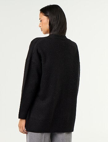 Gilet ouvert uni avec 2 poches plaquées