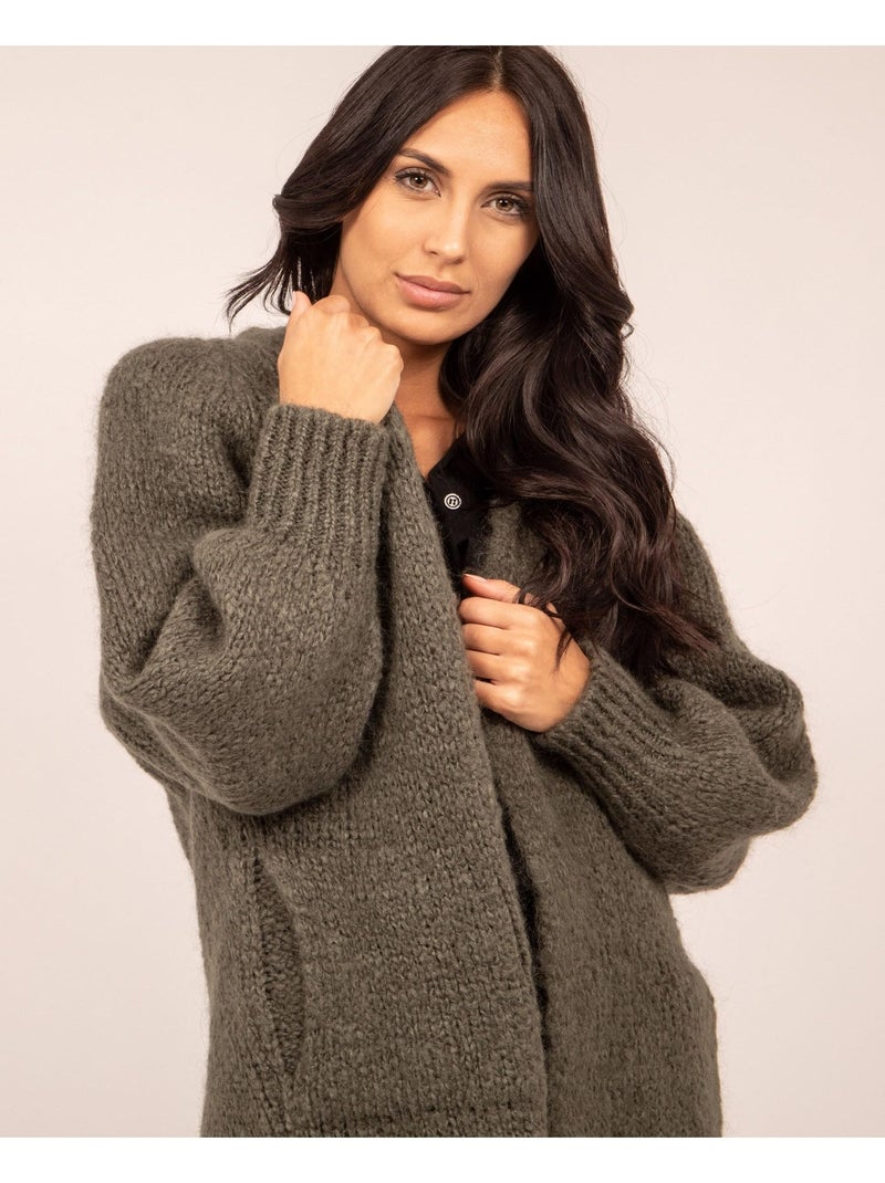 Gilet oversize KADRA Kaki - Kiabi