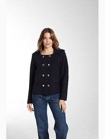 Gilet Oxyd | Gerard Pasquier Avec Col Vareuse | Gerard Pasquier