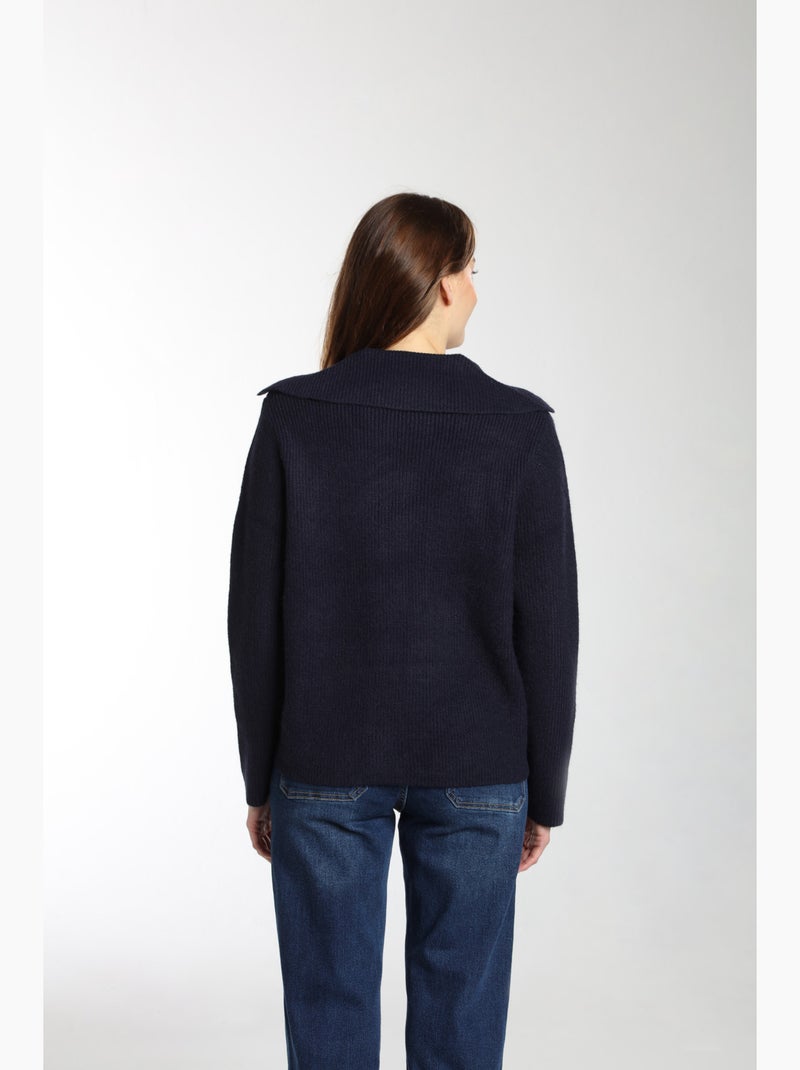 Gilet Oxyd  | Gerard Pasquier Avec Col Vareuse | Gerard Pasquier Bleu marine - Kiabi