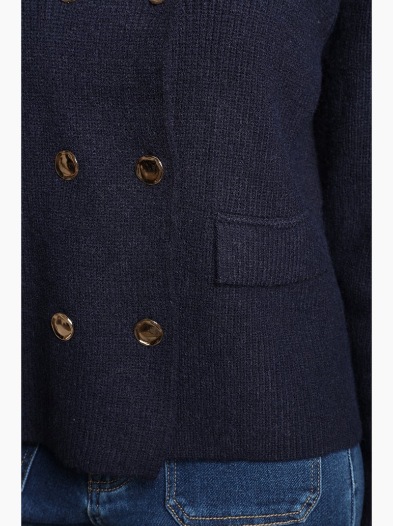 Gilet Oxyd  | Gerard Pasquier Avec Col Vareuse | Gerard Pasquier Bleu marine - Kiabi