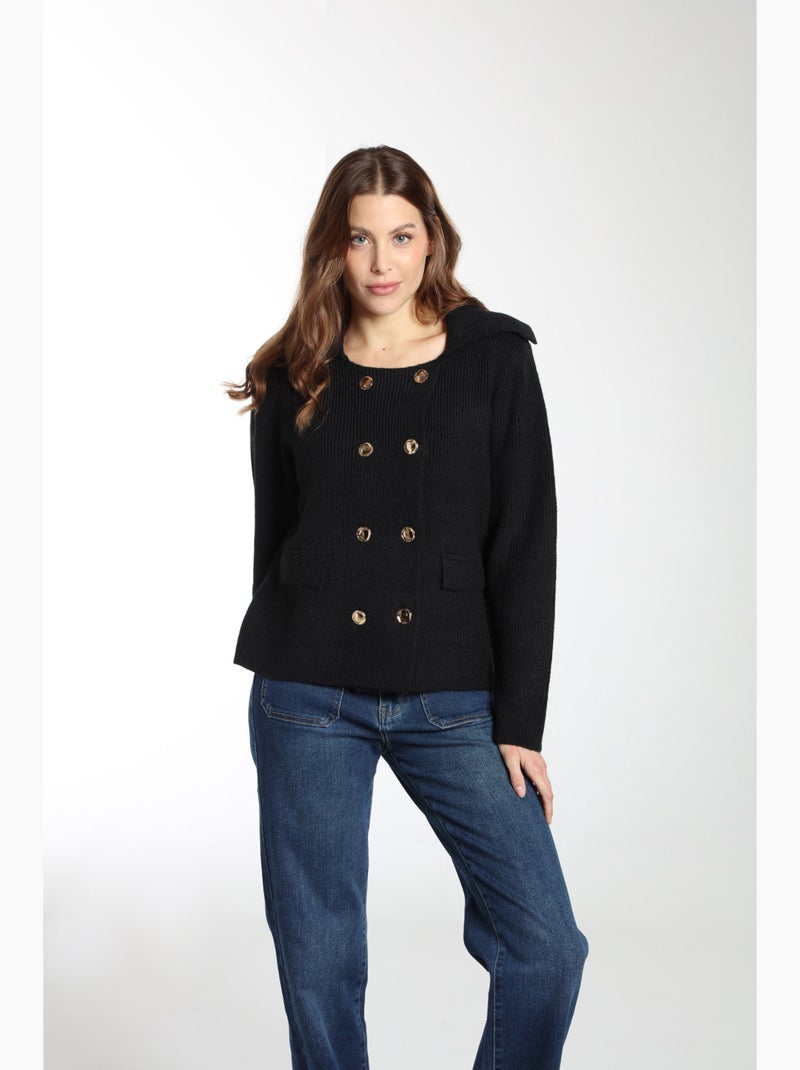 Gilet Oxyd  | Gerard Pasquier Avec Col Vareuse | Gerard Pasquier Noir - Kiabi