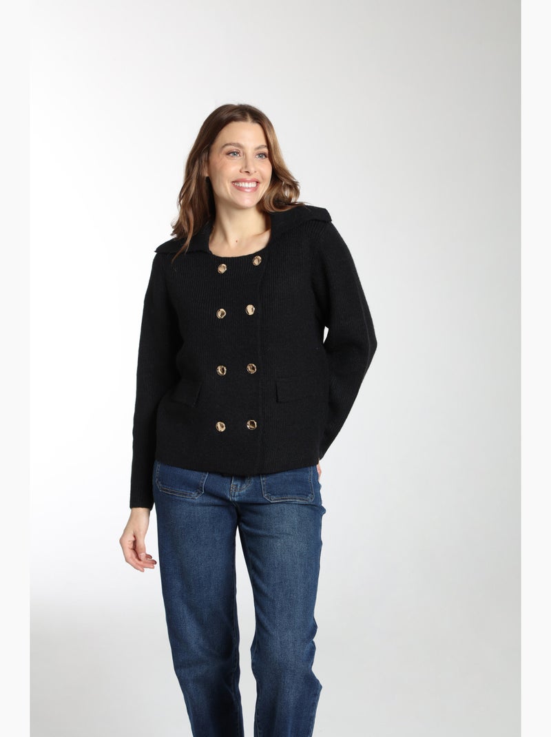Gilet Oxyd  | Gerard Pasquier Avec Col Vareuse | Gerard Pasquier Noir - Kiabi