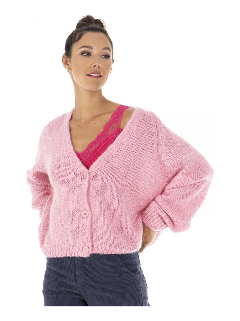 Gilet  PERLE - Gérard Pasquier Rose - Kiabi