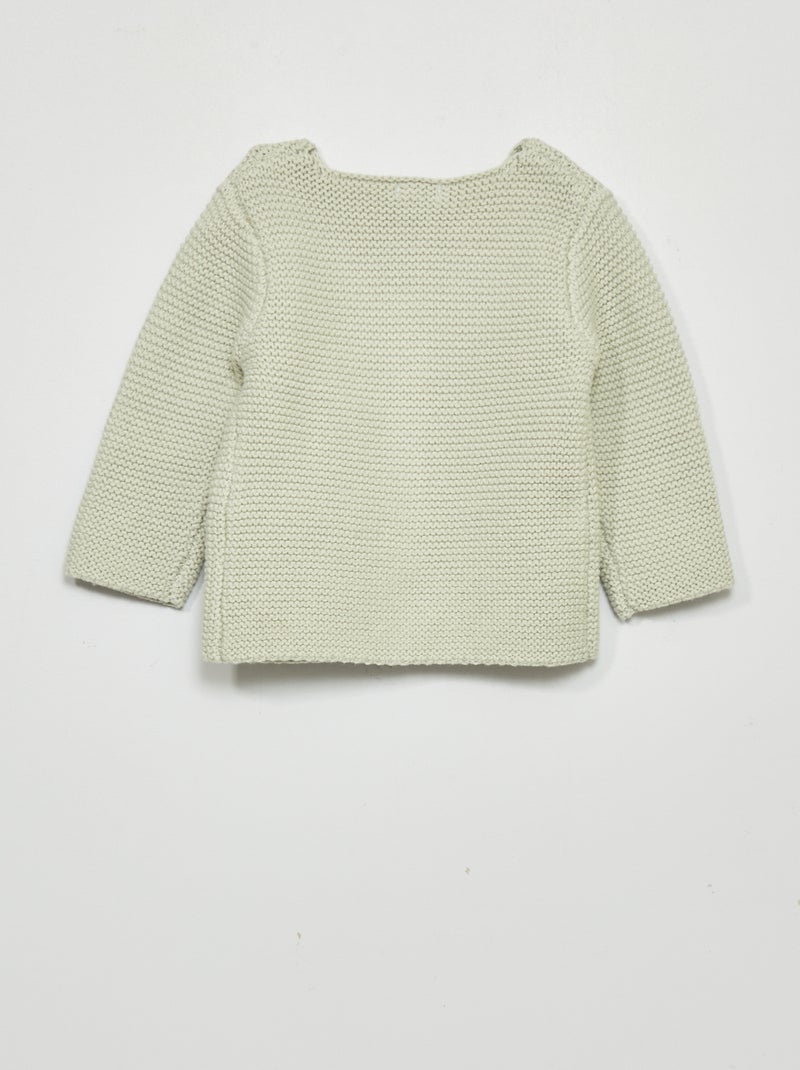 Gilet point mousse Vert - Kiabi