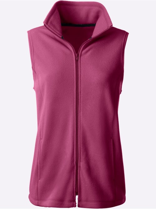Gilet polaire avec col montant et deux poches pratiques - Taille standard - Moda Vilona - Kiabi