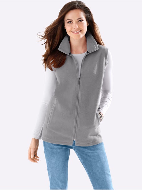 Gilet polaire avec col montant et poches confortables - Taille standard - Moda Vilona - Kiabi Gilet polaire avec col montant et poches confortables - Taille standard - Moda Vilona - Kiabi