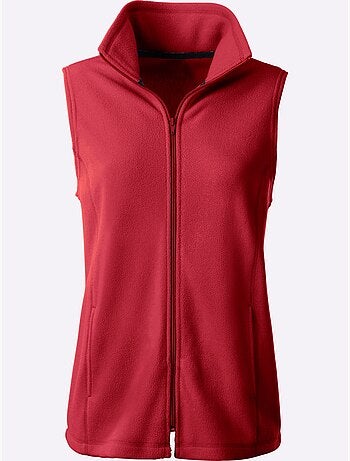 Gilet polaire doux à col montant avec poches princesses - Taille standard - Moda Vilona