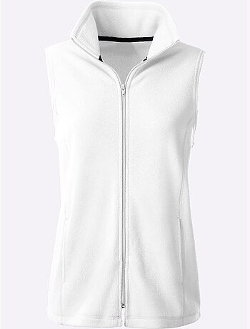Gilet polaire doux à col montant avec poches princesses - Taille standard - Moda Vilona