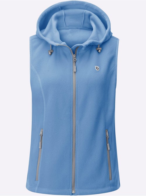 Gilet polaire capuche avec coulisse et lien à nouer - taille standard - witt - Kiabi