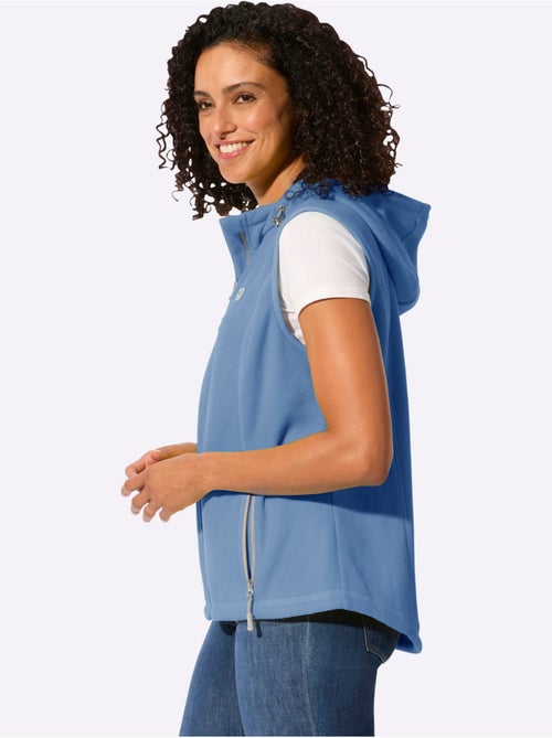 Gilet polaire capuche avec coulisse et lien à nouer - taille standard - witt - Kiabi