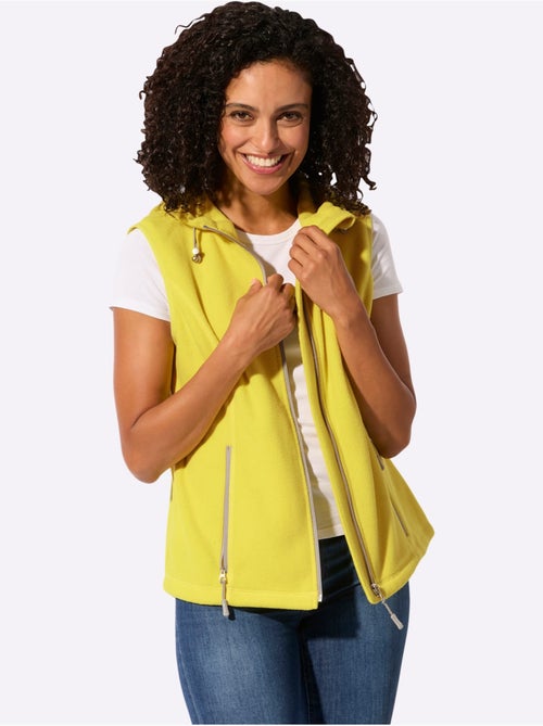 Gilet polaire capuche avec coulisse et lien à nouer - taille standard - witt - Kiabi