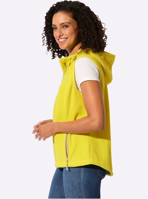 Gilet polaire capuche avec coulisse et lien à nouer - taille standard - witt - Kiabi