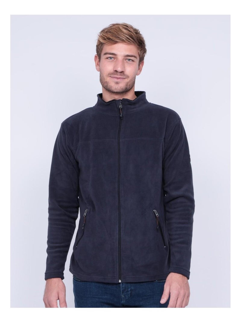 Gilet polaire col montant ZECAMO Gris foncé - Kiabi