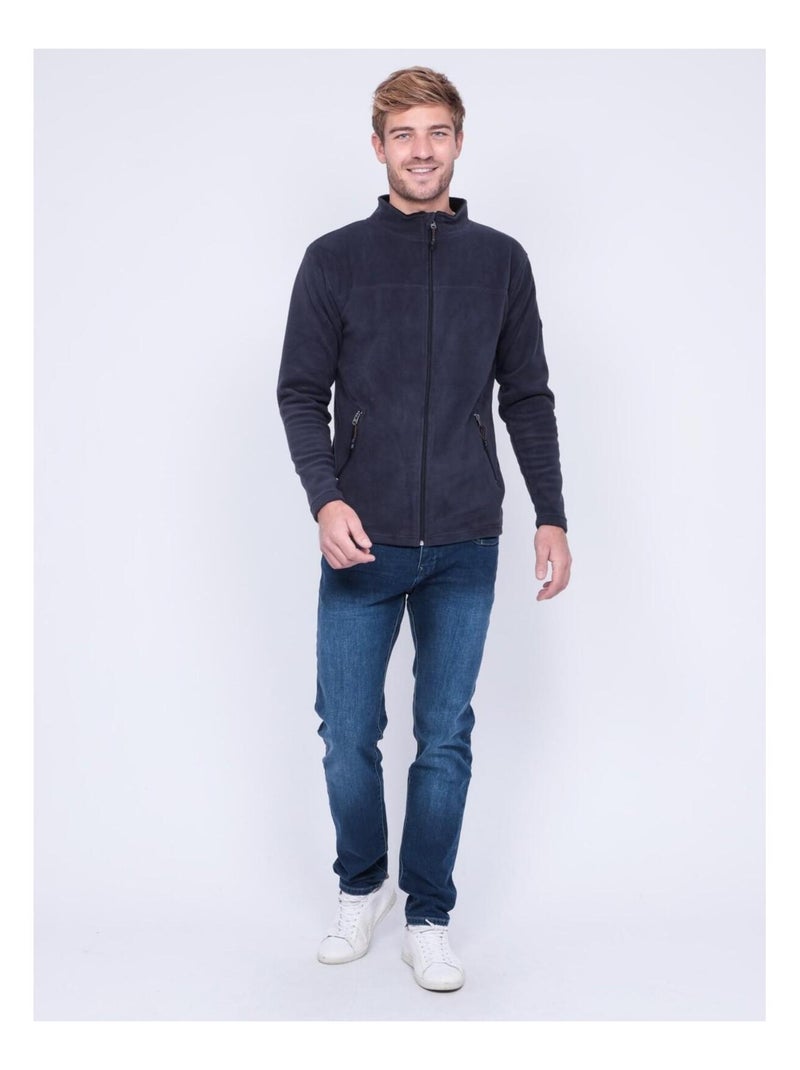 Gilet polaire col montant ZECAMO Gris foncé - Kiabi