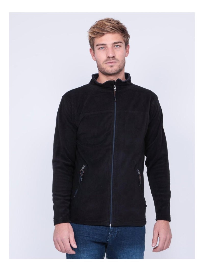 Gilet polaire col montant ZECAMO Noir - Kiabi