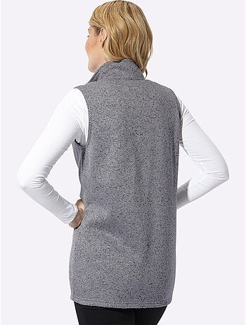 Gilet polaire coupe longue mode - taille standard - moda vilona