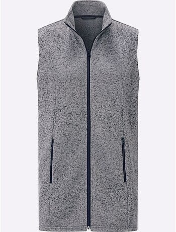 Gilet polaire coupe longue mode - taille standard - moda vilona