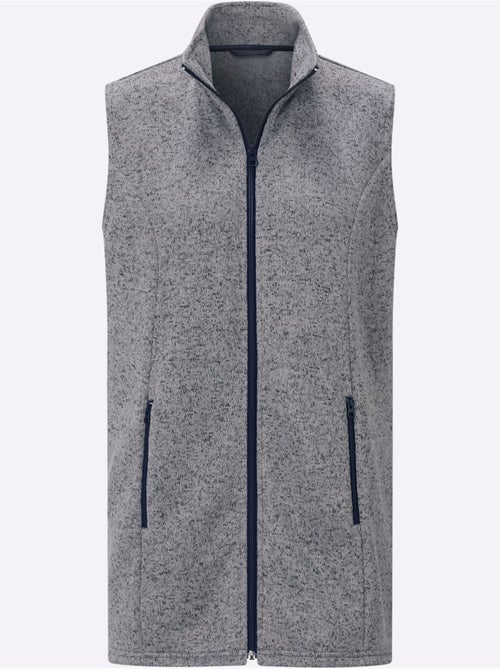 Gilet polaire coupe longue mode - taille standard - moda vilona - Kiabi Gilet polaire coupe longue mode - taille standard - moda vilona - Kiabi