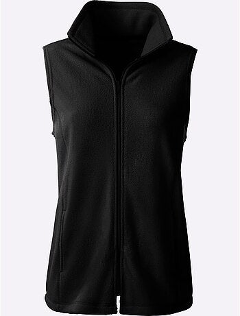 Gilet polaire doux à col montant avec poches princesses - Taille standard - Moda Vilona