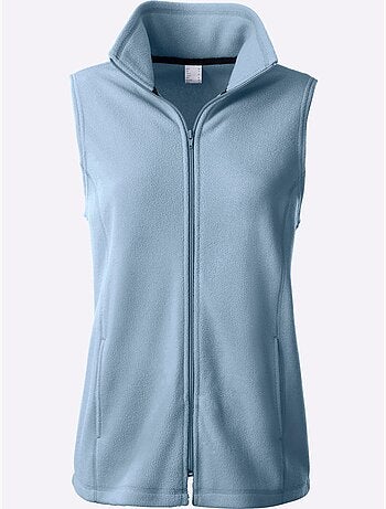 Gilet polaire doux à col montant avec poches princesses - Taille standard - Moda Vilona