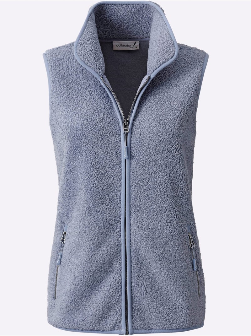 Gilet polaire en polaire douce et moelleuse - taille standard - witt Gris tourterelle - Kiabi