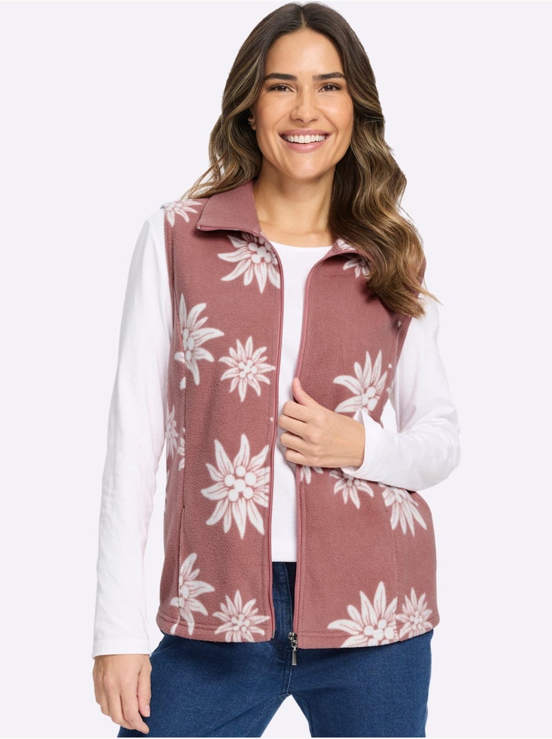 Gilet polaire qualité polaire chaude - taille standard - moda vilona Bois de rose - Kiabi