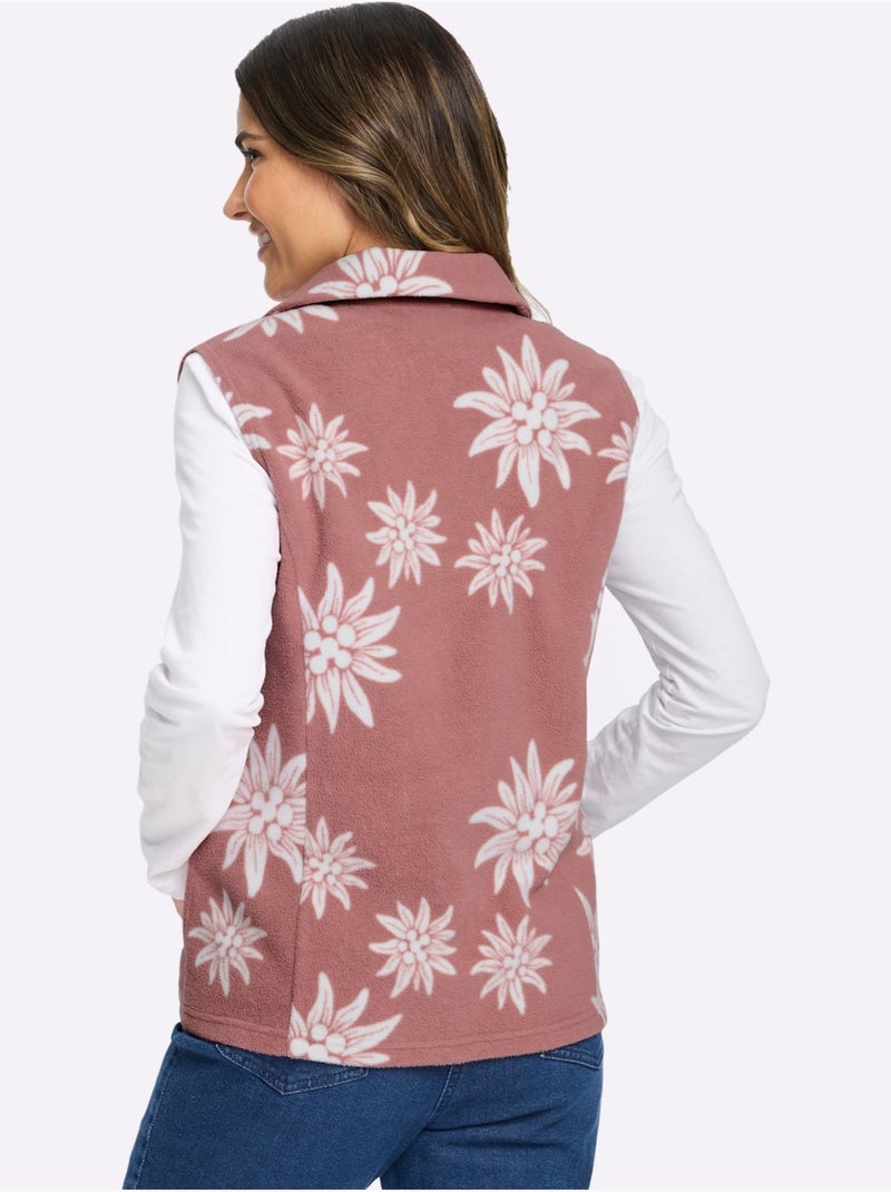 Gilet polaire qualité polaire chaude - taille standard - moda vilona Bois de rose - Kiabi