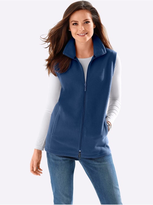 Gilet polaire sans manches à col montant avec poches pratiques - Taille standard - Moda Vilona - Kiabi