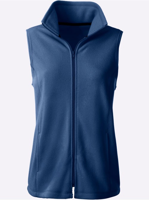 Gilet polaire sans manches à col montant avec poches pratiques - Taille standard - Moda Vilona - Kiabi