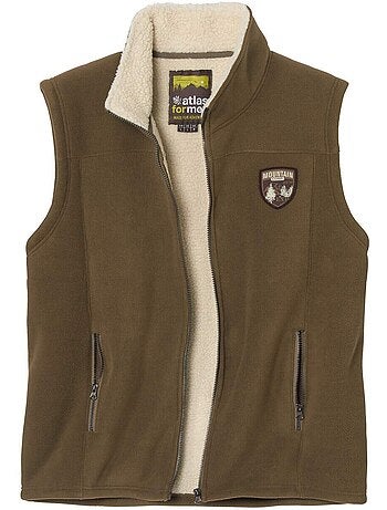 Gilet polaire zippé doublé sherpa - atlas for men