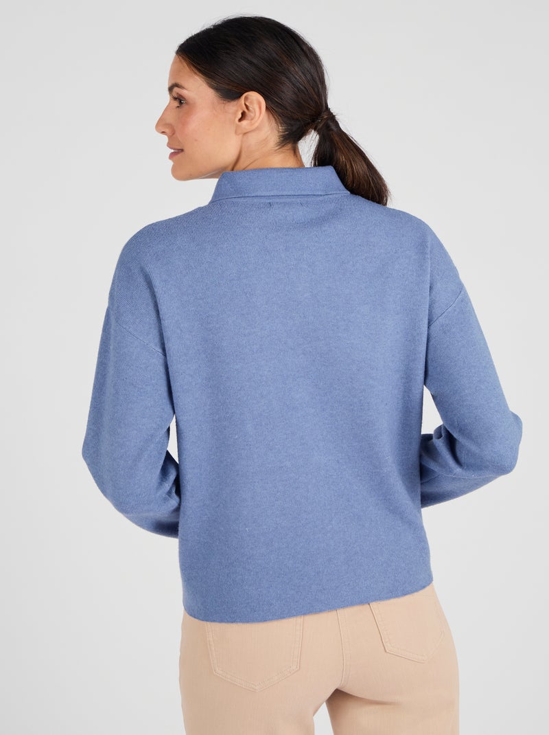 Gilet pressionné Thermolactyl - Damart Bleu clair - Kiabi