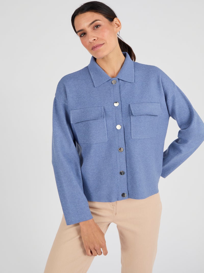 Gilet pressionné Thermolactyl - Damart Bleu clair - Kiabi