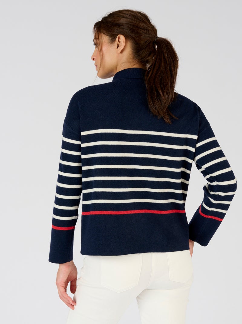 Gilet pressionné Thermolactyl - Damart Bleu marine - Kiabi