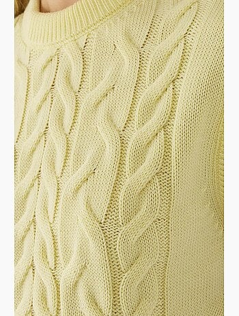 Gilet pull à motif tresse de cheveux hiccup