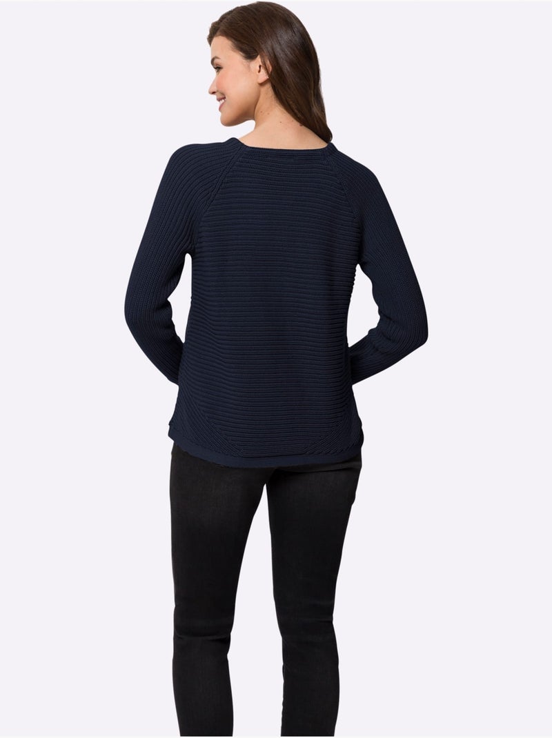 Gilet Pur Coton - Taille Standard - Helline Bleu marine - Kiabi