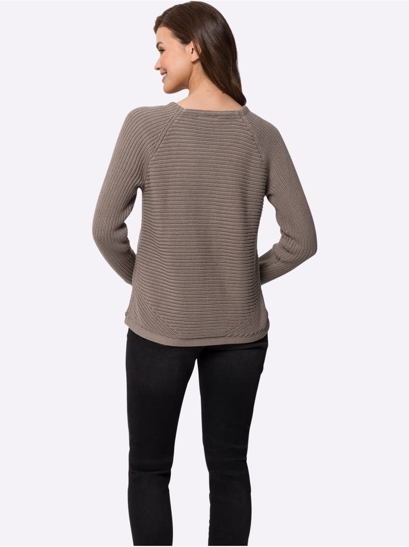 Gilet Pur Coton - Taille Standard - Helline Gris taupe - Kiabi