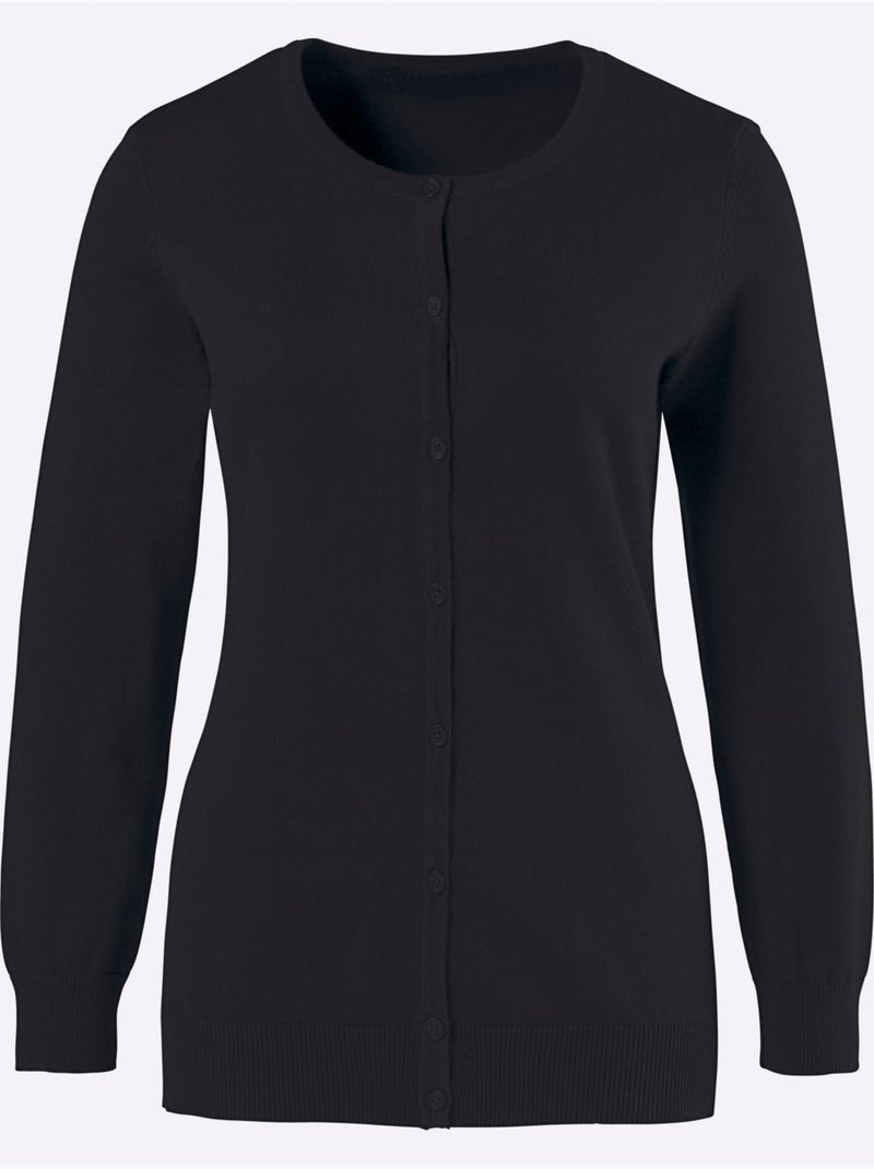 Gilet Pur Coton - Taille Standard - Moda Vilona Noir - Kiabi