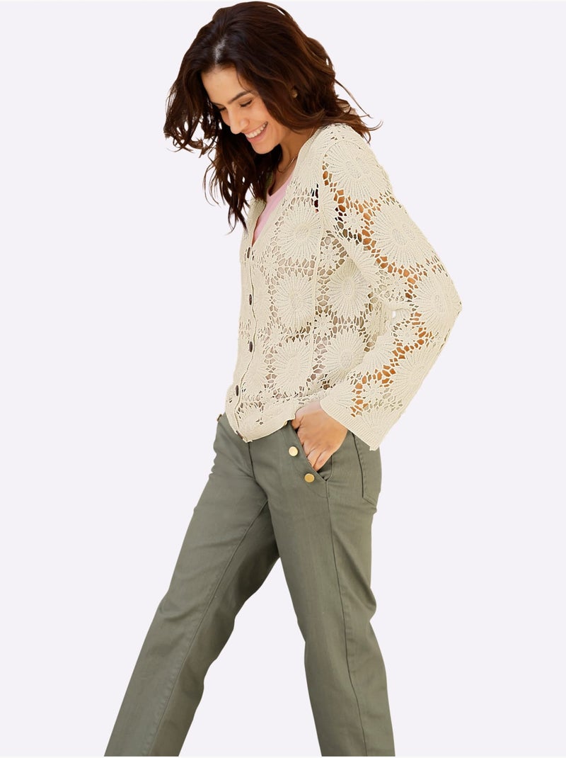 Gilet Pur Coton - Taille Standard - Witt Ivoire - Kiabi