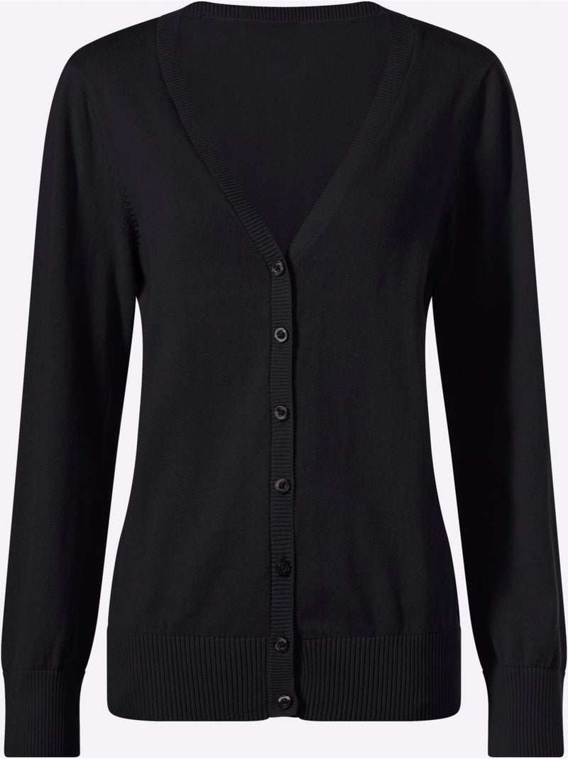 Gilet Pur Coton - Taille Standard - Witt Noir - Kiabi