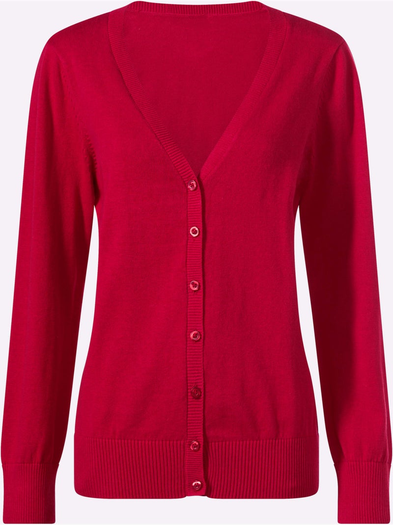 Gilet Pur Coton - Taille Standard - Witt Rouge - Kiabi