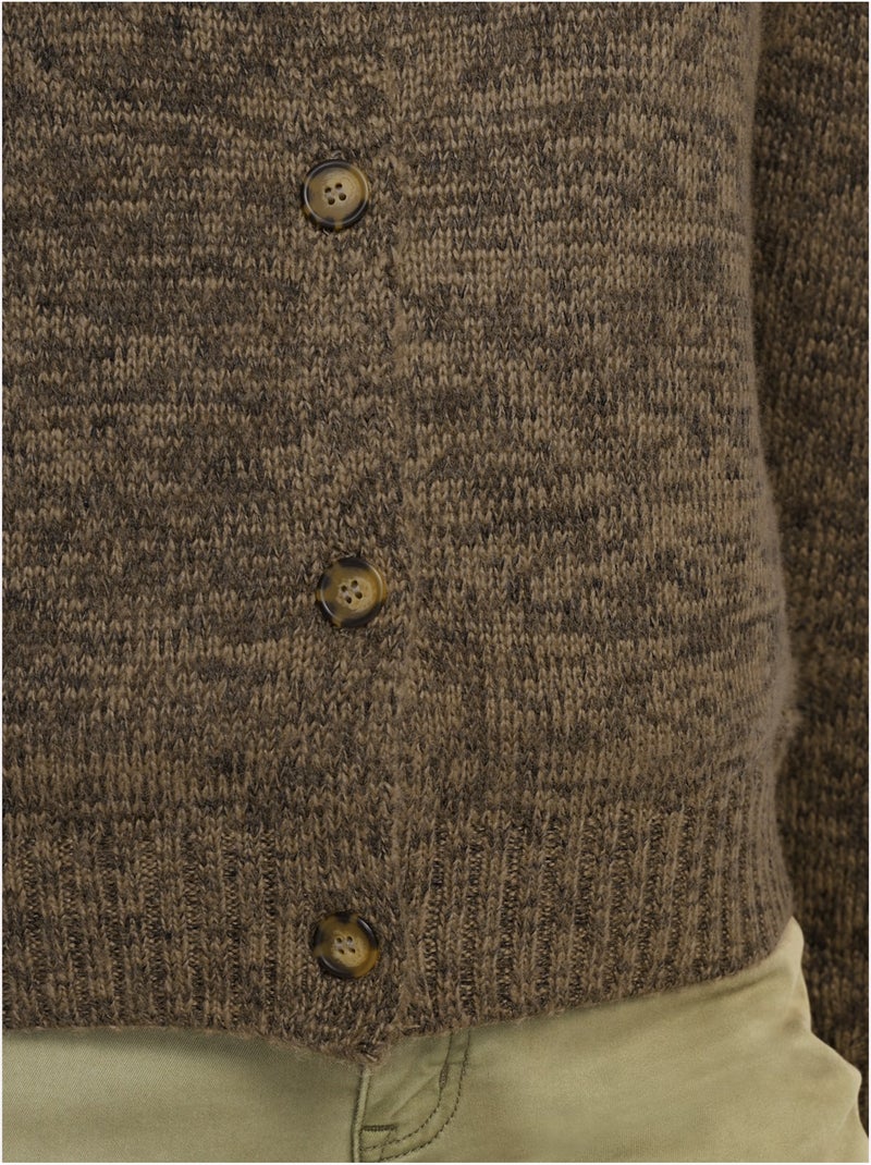Gilet qualité chinée - taille standard - helline Marron chocolat - Kiabi