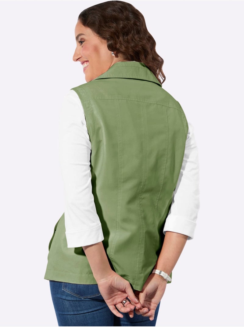 Gilet Qualité Microfibre Douce - Taille Standard - Witt Vert eucalyptus - Kiabi