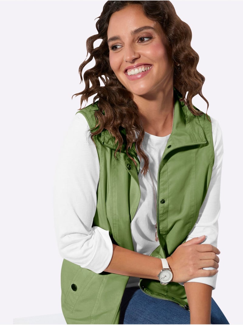 Gilet Qualité Microfibre Douce - Taille Standard - Witt Vert eucalyptus - Kiabi
