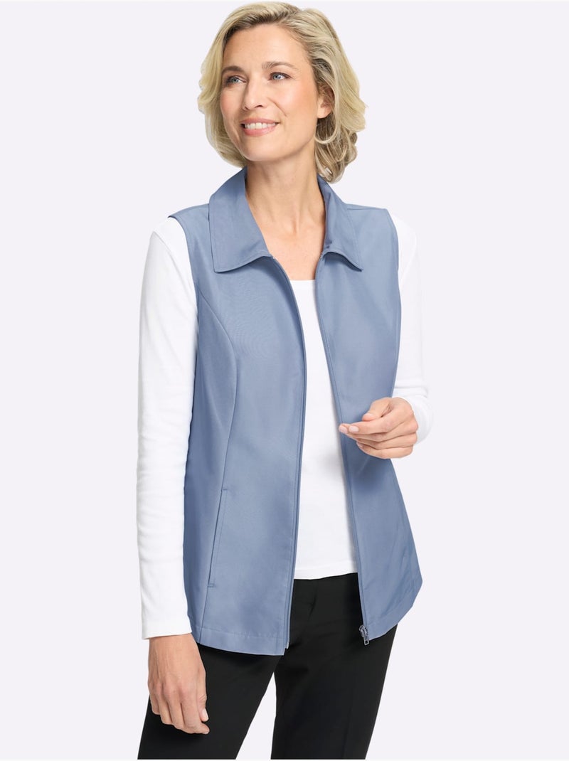 Gilet qualité tissée - taille standard - moda vilona Bleu - Kiabi